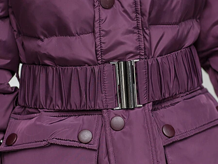 Женское пальто на белом утином пуху облегающий пуховик большого размера модель