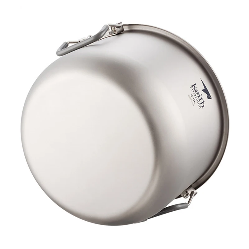 구매 6L 티타늄 Stockpot 냄비 조리기구 야외 하이킹 사냥 피크닉 조리기구 정균 걸이 냄비 Ti8301