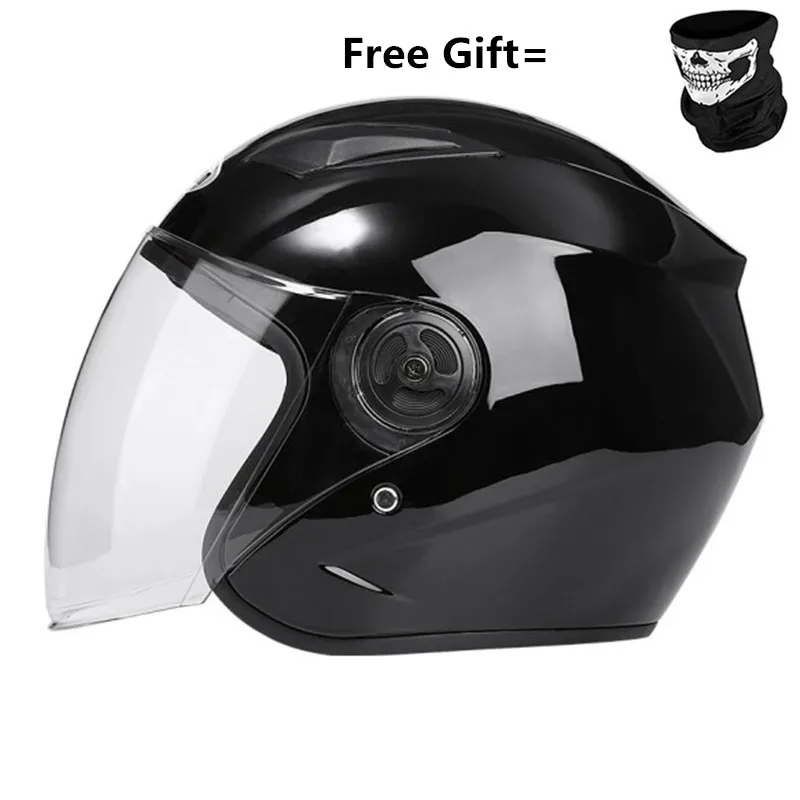 

Motorcycle 4 seasons half moto helmets Singel visor electrical motorbike bike protective head nuoman riding helmet