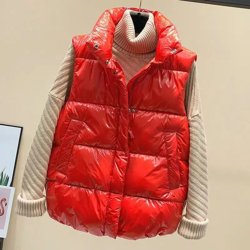 MUMUZI/женский хлопковый жилет с ярким пухом Зимний короткий дизайн осень 2020 новый