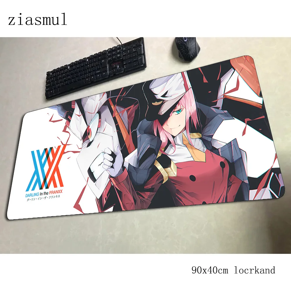 Darling в franxx коврик для мыши геймер Закрытая край 90x40 см ноутбук с алюминиевым