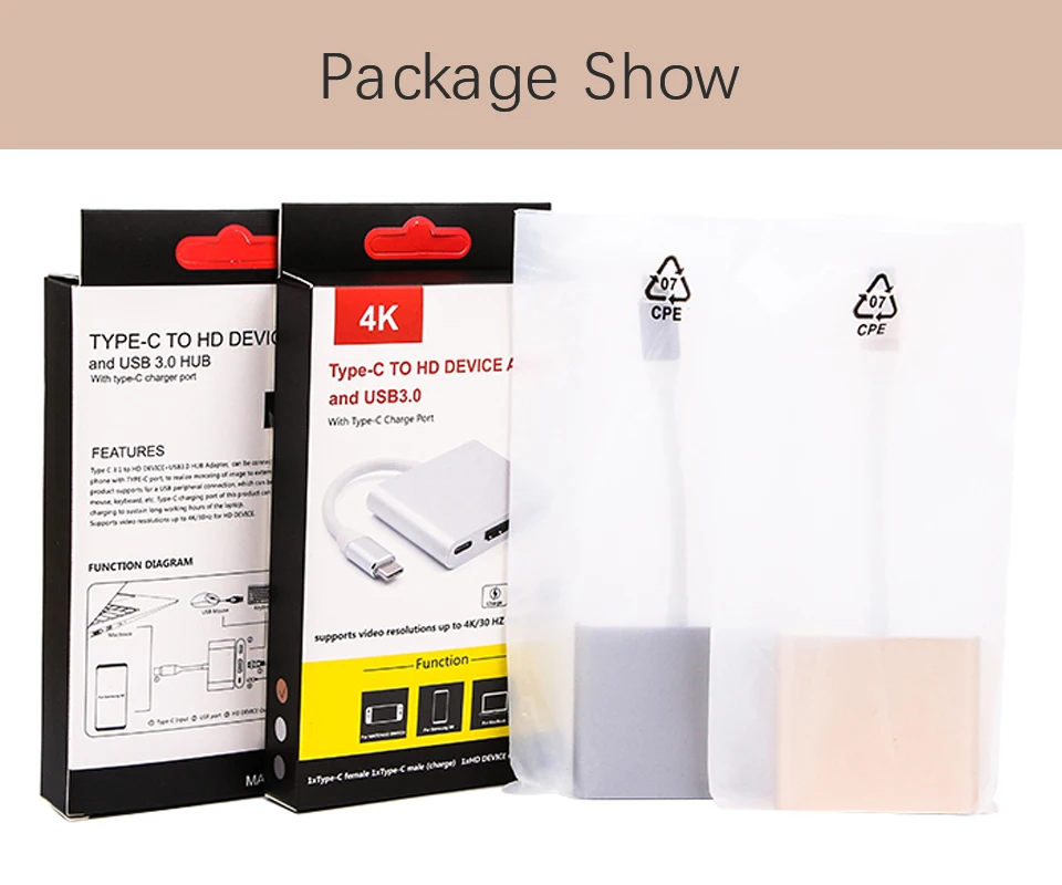 Адаптер для передачи данных Type C к HDMI мини Док станция USB концентратор ТВ