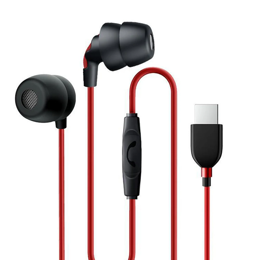 Портативные наушники вкладыши с разъемом типа C многофункциональные
