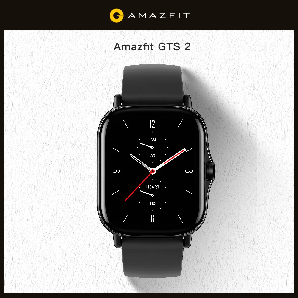 

Global Version Amazfit GTS 2 Smartwatch 5ATM Water Resistant AMOLED Display Long Battery Life Smart Watch For Ios Android Phone