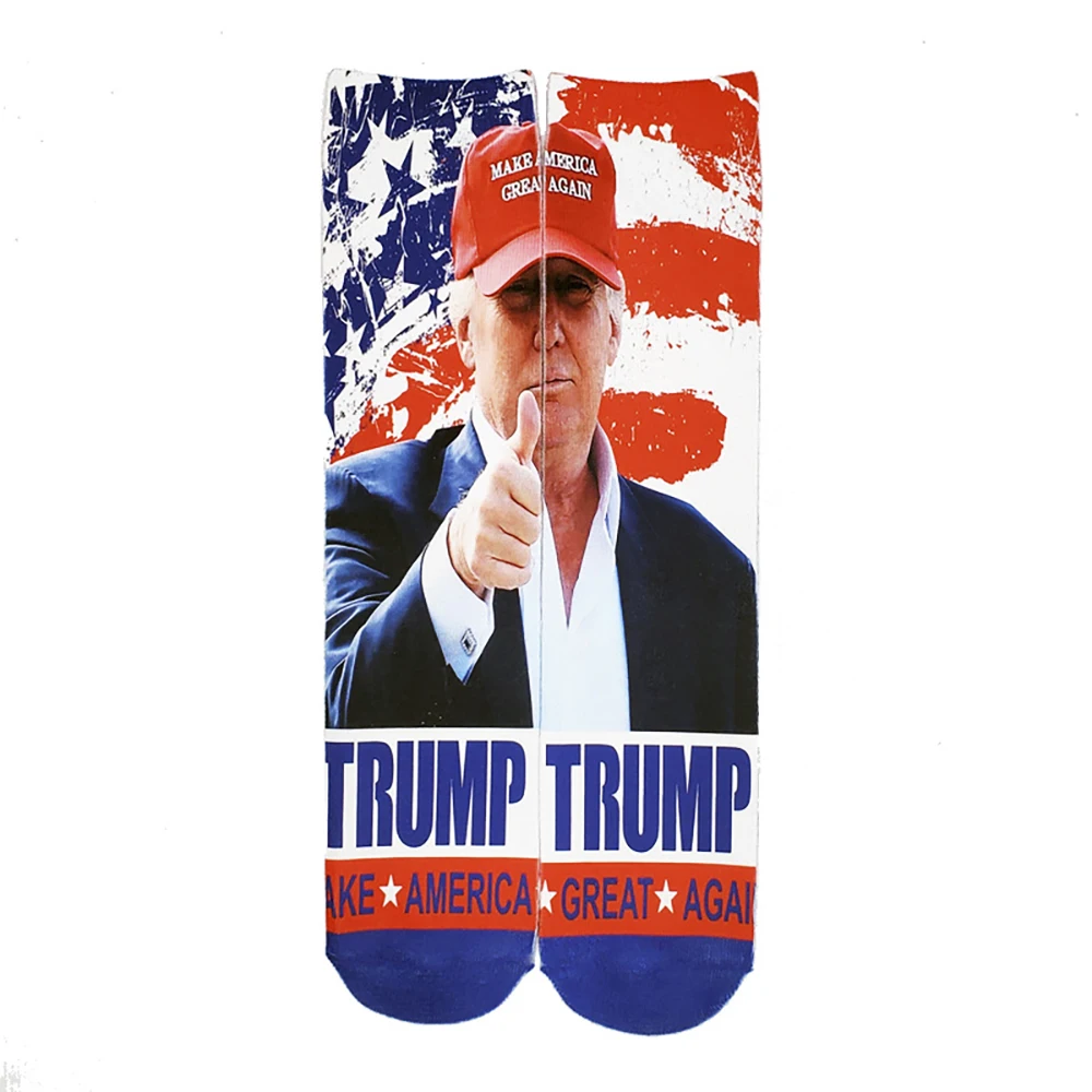 Забавные носки Трамп удобные и дышащие для вечеринок показ друзьям шаг за шагом