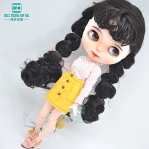 Модная мини-юбка Blyth для кукол, рубашка с воротником-стойкой для Blyth Azone OB23 OB24 16, аксессуары для кукол