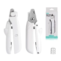 simmy pet nail clipper and trimmer with bright led light for bloodline and safety guards to avoid claw over cutting razor sharp