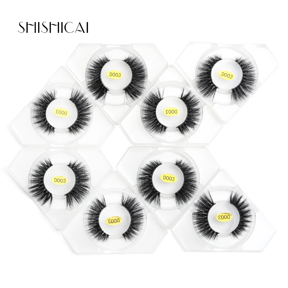 Накладные 3D ресницы из норковых волос 8 пар/лот длинные натуральные ручной работы