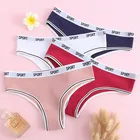 Трусы женские хлопковые однотонные с надписью, 1 шт.