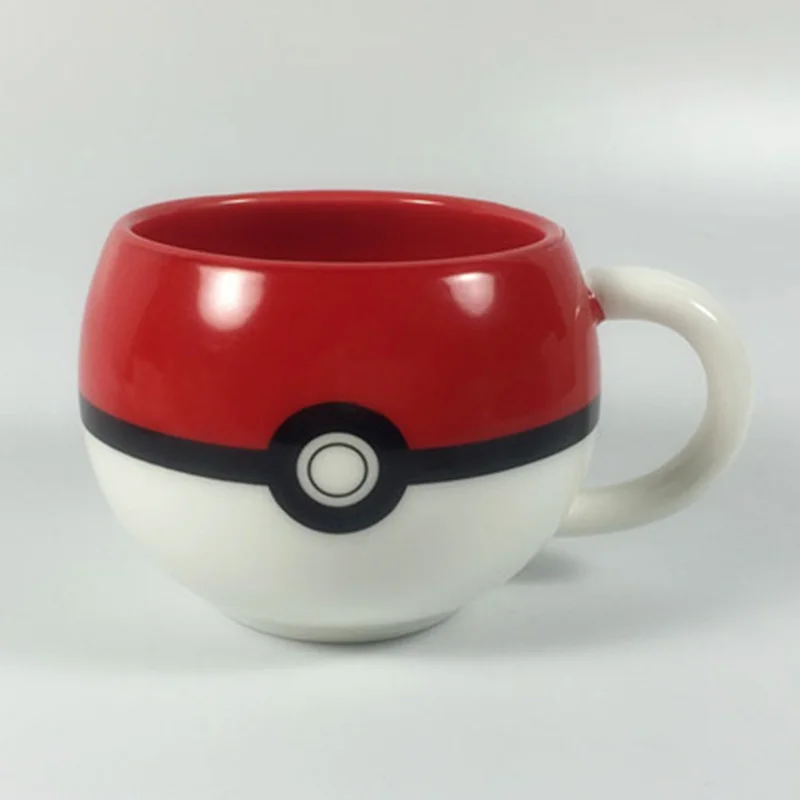 Новинка 320 мл Pokemon Go шаровая кружка Пикачу кружка с бесплатной подстаканкой 1 шт. керамические кофейные кружки бутылка для воды и чая чашка для детей Подарки