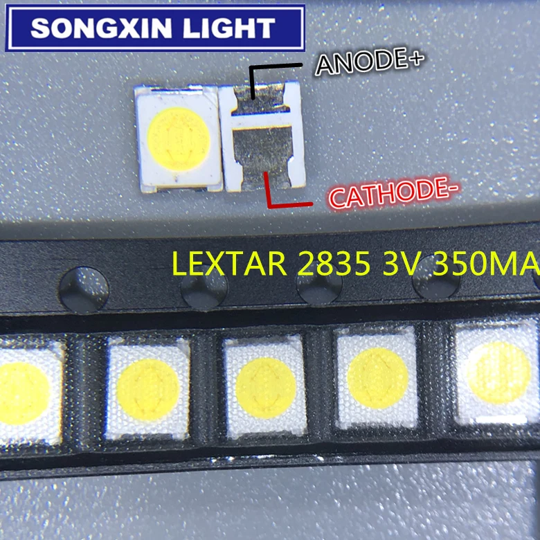 1000 шт. для Lextar светодиодный фонарь с подсветкой 1 Вт 3 в 3528 2835 131LM холодный белый