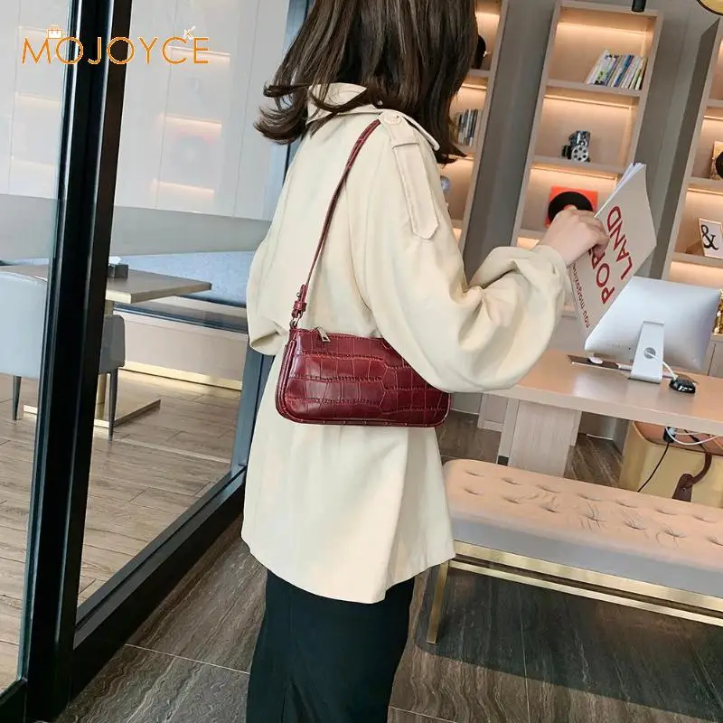 Small Shoulder Bags for Women Crocodile Leather Square Bag Brand Mini Designer Travel Totes Office Lady Shoulder Bag