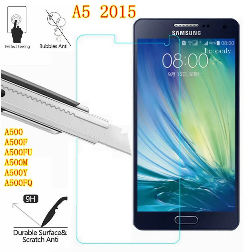 Закаленное стекло 9H для Samsung Galaxy A5 2015 защитное SKLO SM A500 A500F A500FU A500M A500Y A500FQ чехол |