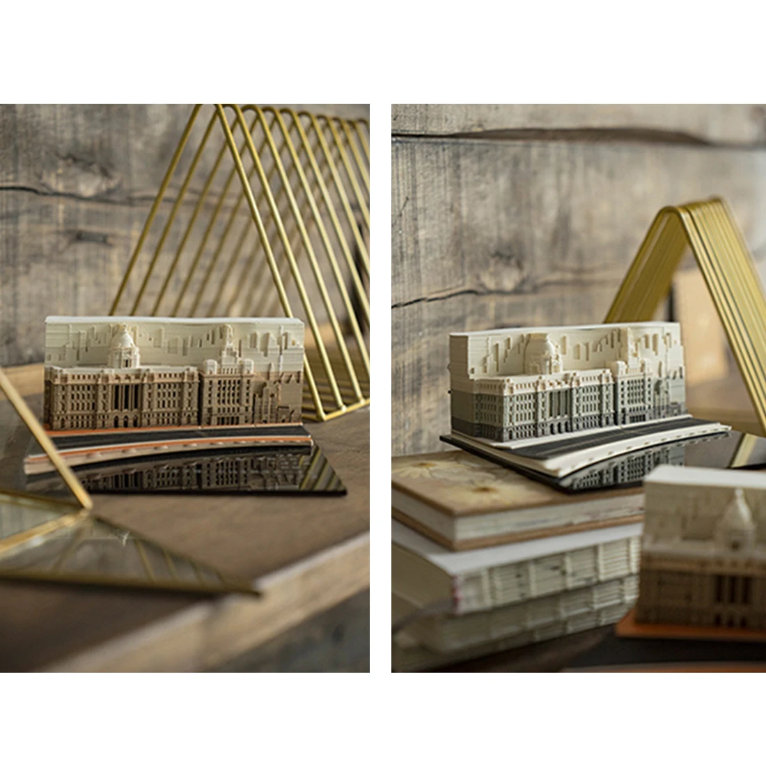 Креативный 3D стерео блокнот для записей с подсветкой Shanghai Bund черный