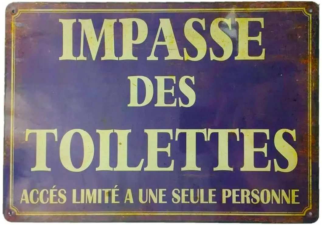 

MAIYUAN Metal Vintage Tin Sign Decor-Impasse Toilettes Sign/Plaque Family Decor Sign,12" X 8"Inches(ZY0041)