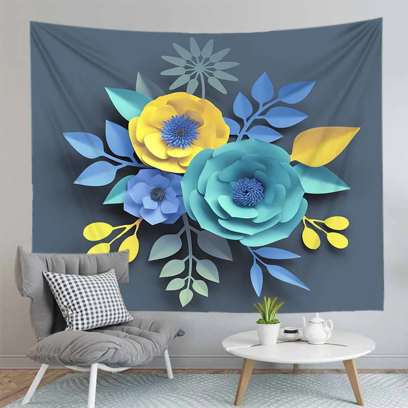 3D гобелен с цветочным принтом декоративная Мандала настенная подвеска ковер