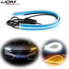 IJDM 30-60 см DRL COB светодиодный светильник гибкий DRL универсальный дневной ходовой светильник для автомобиля сигнальный сигнал поворота drl cob водонепроницаемый 12 В