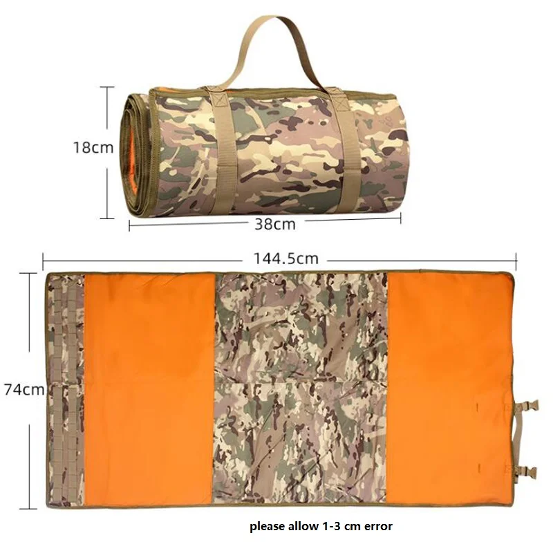 Тактический коврик для стрельбы легкий свернутый CP Камуфляжный кемпинга