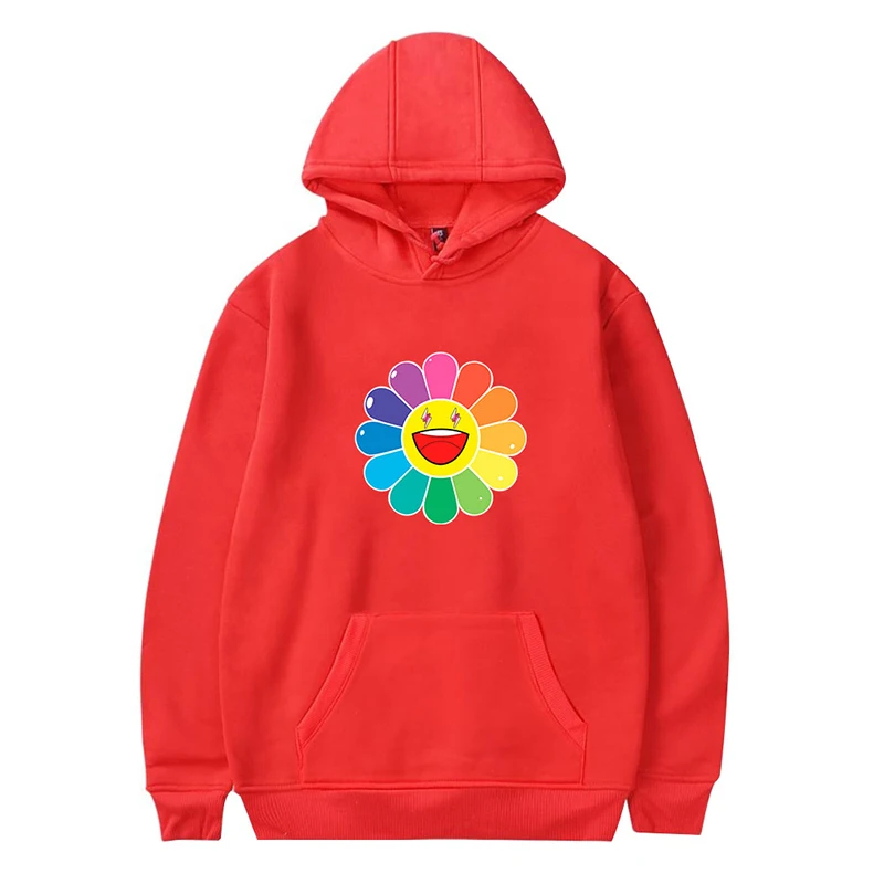 

New Fashion Design Rainbow Flower Hoodies Sweatshirts Hip Hop Men Women Hooded Pullover Casual Long Sleeve Hoodie Hoody Tops 4XL