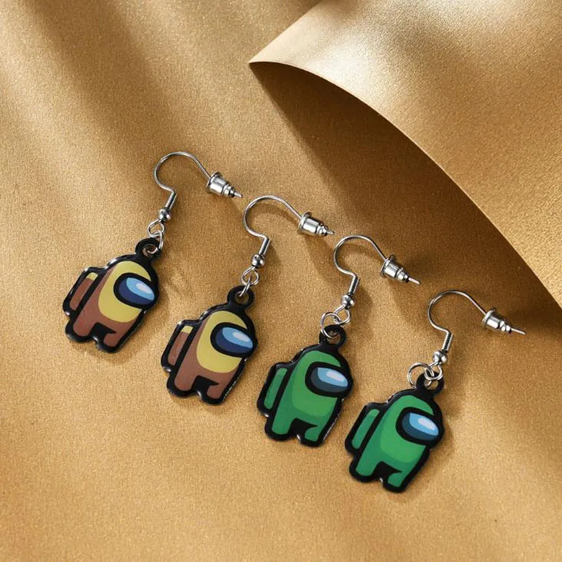 

Hot Games Among Us Dangle Earrings for Women Colorful Stainless Steel Drops Earrings Jewelry for Girls Accessories gifts