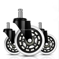 5pcs office chair caster wheels 22 53 inch swivel rubber caster wheels replacement soft safe rollers furniture hardware