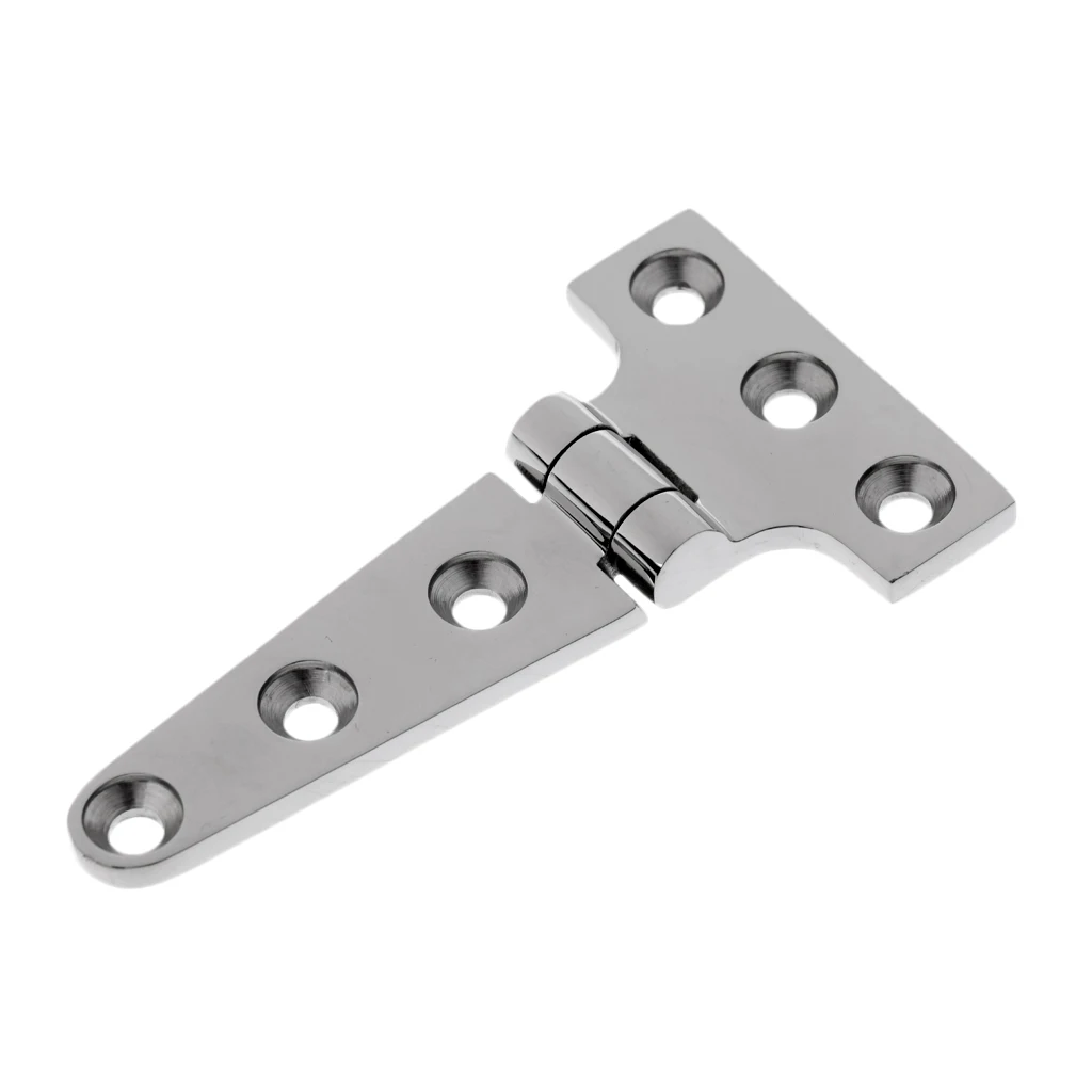 

4" 100mm Silver Decorative Boat Shed Garden Home Door Gate T Strap Hinge X2