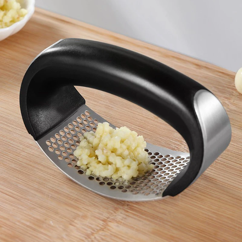 

1pcs Stainless Steel Garlic Press Manual Curve Fast Garlic Crusher Chopping Tools Fruit Vegetable Gadgets Kitchen Accessories