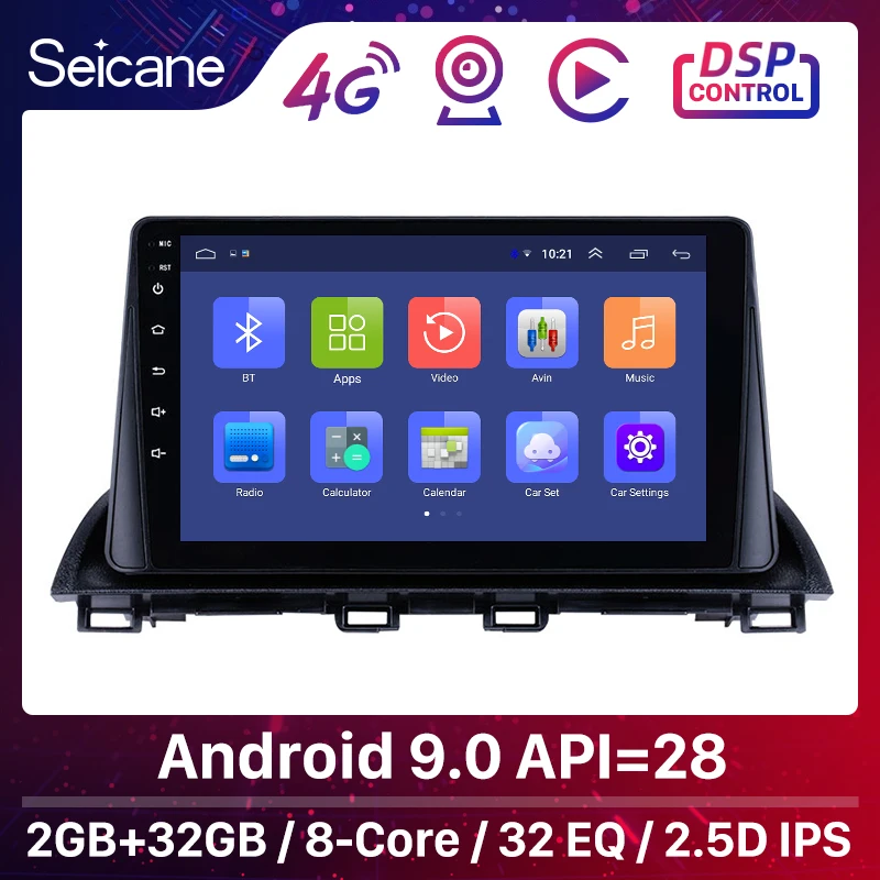 Головное устройство Seicane 8 ядер Android 9 0 для Mazda 3 Axela BM 2013 2018 GPS навигация поддержка DVR