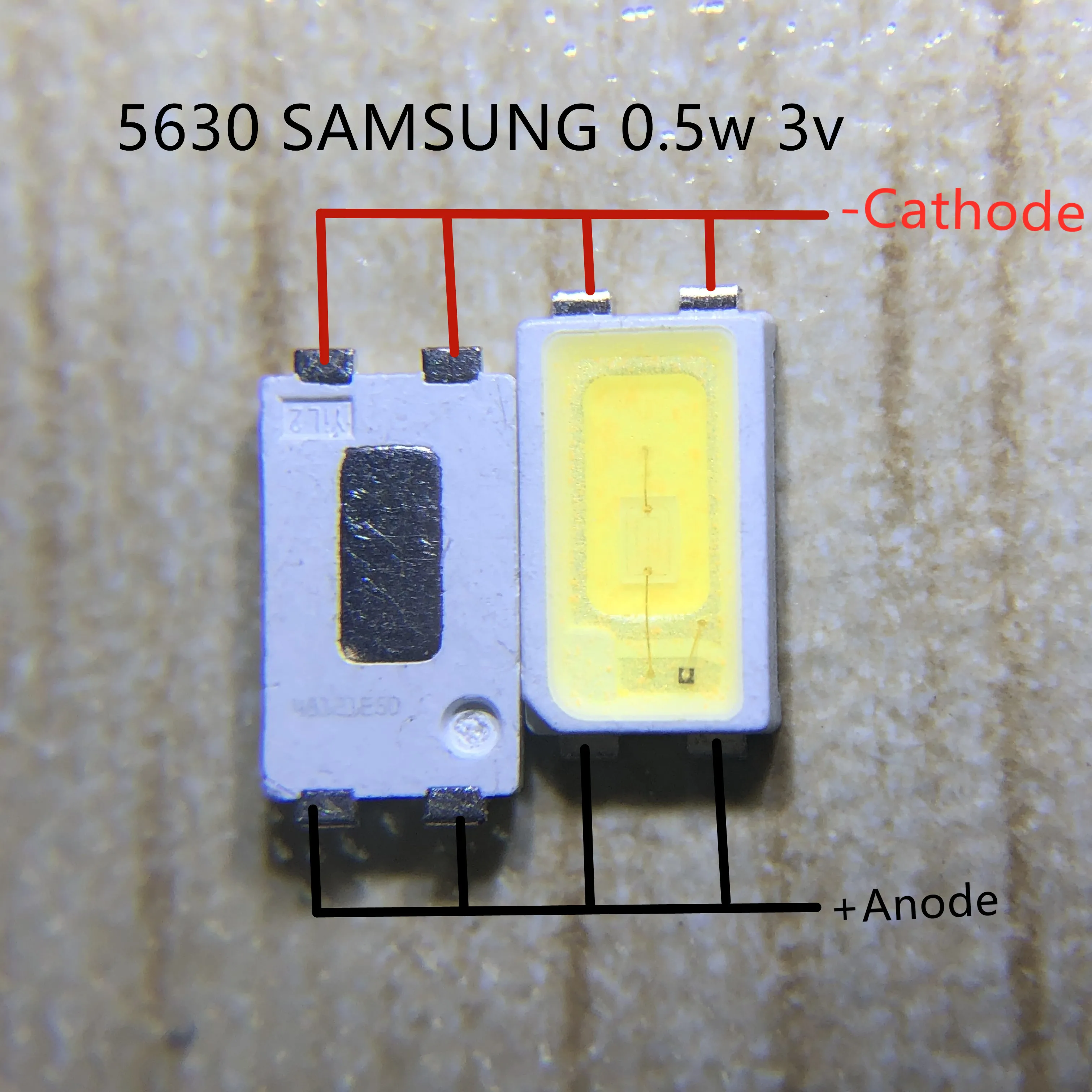 100 шт. светодиодная подсветка 0 5 Вт 3 в 5630 для SAMSUNG холодный белый ЖК Подсветка ТВ