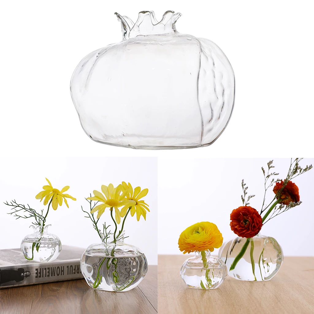 

Mini pomegranateTransparent glass Vase Fishbowl Handmade Aquarium Wedding Decor