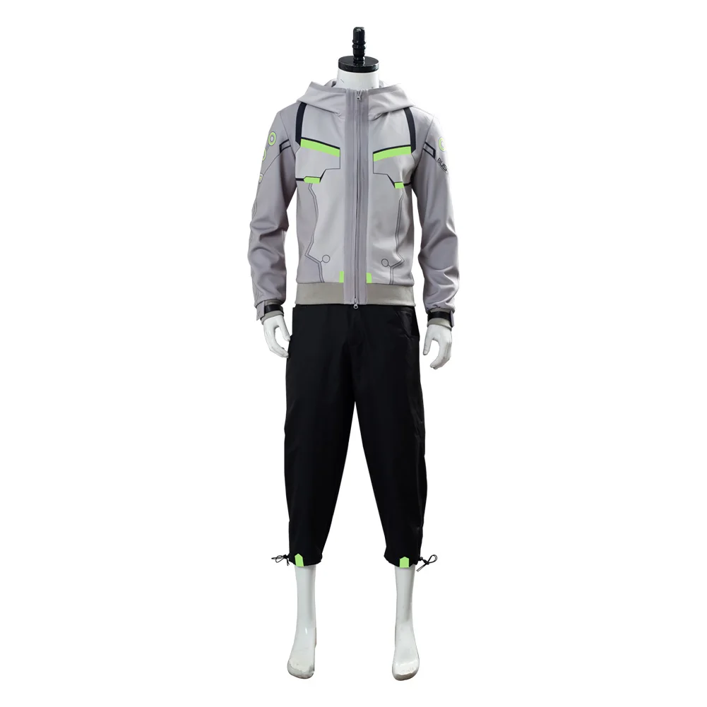 OW 2 Cosplay Shimada Genji Costume Uniform Hoodie Daily Wear Suit Halloween Carnival | Тематическая одежда и униформа