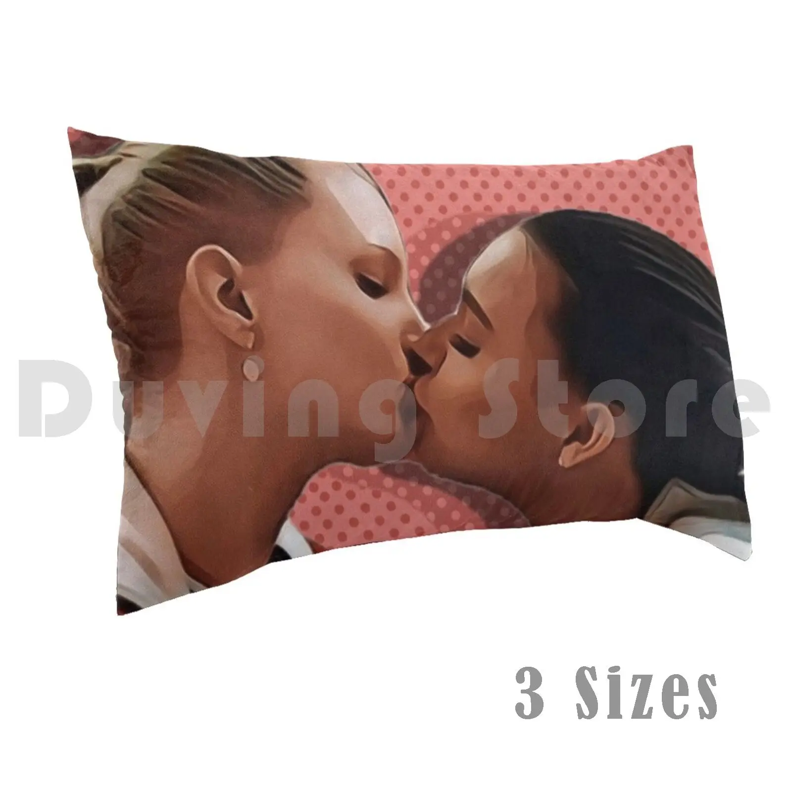 Наволочка Brittana-Brittany And Santana Kiss Kissing-Glee DIY 50*70 Бриттани Сантана Kissing Smooch Glee
