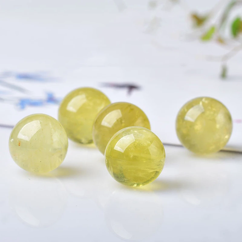 

1pc Polished Citrine Crystal Ball Yellow Quartz Collection Crystals and Stones Healing Room Decoration Accessories Diy Gift