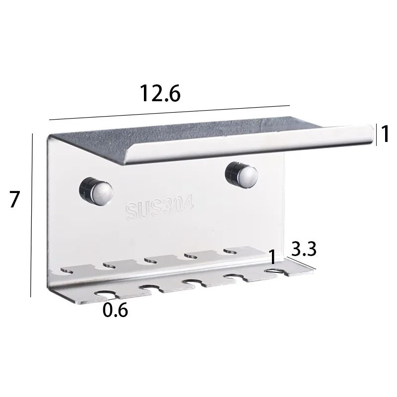 

304 Stainless Steel Bathroom Toothbrush Holder Set Wall Mount Black Tooth Brush Storage Rack Organizer Bathroom Accessories