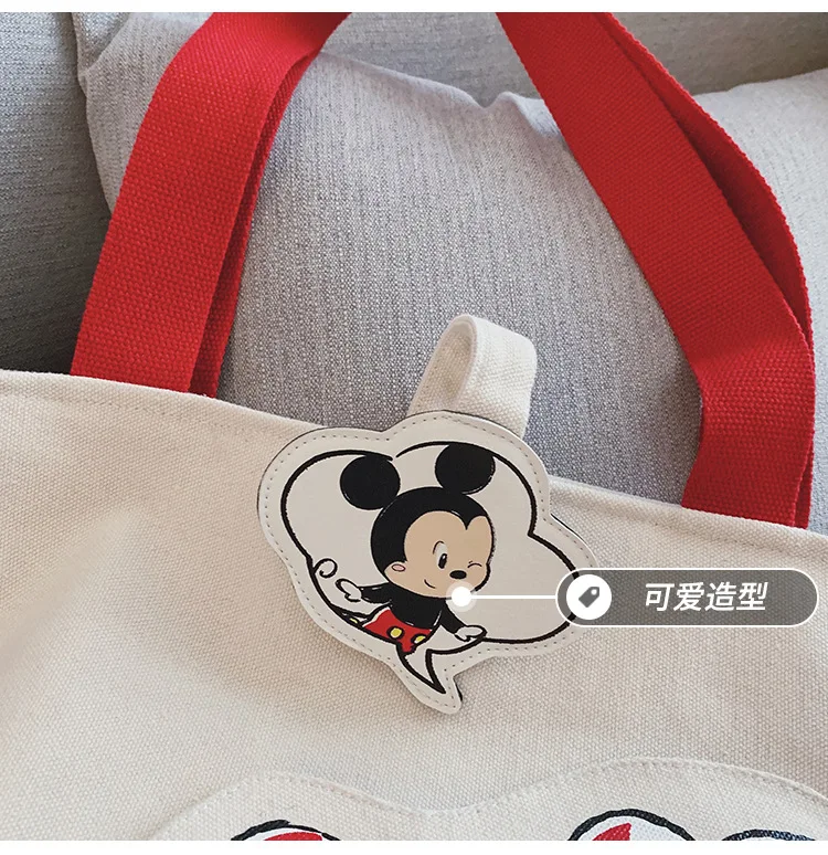 Disney новая большая сумка женская сумка милый мультяшный Микки Большая вместительная сумка для девочек Сумка тканевая через плечо сумки кошелек шоппинг