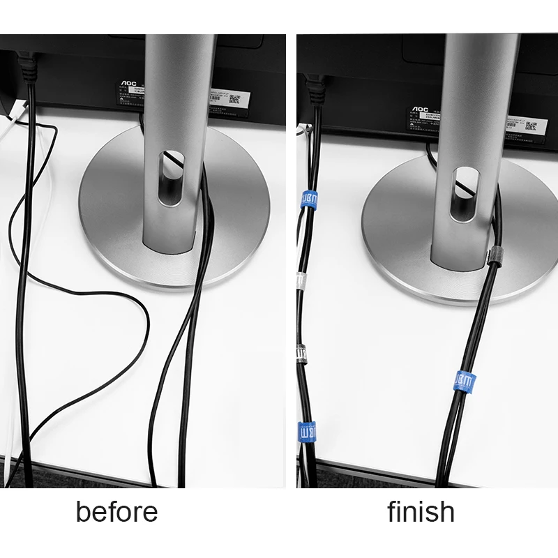 Перфорированная крепежная лента на липучке для управления кабелями органайзер