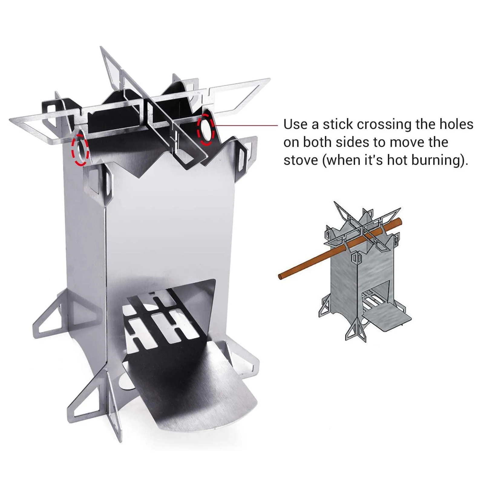 

Горелка из нержавеющей стали, Ультралегкая горелка для пикника, кемпинга, барбекю