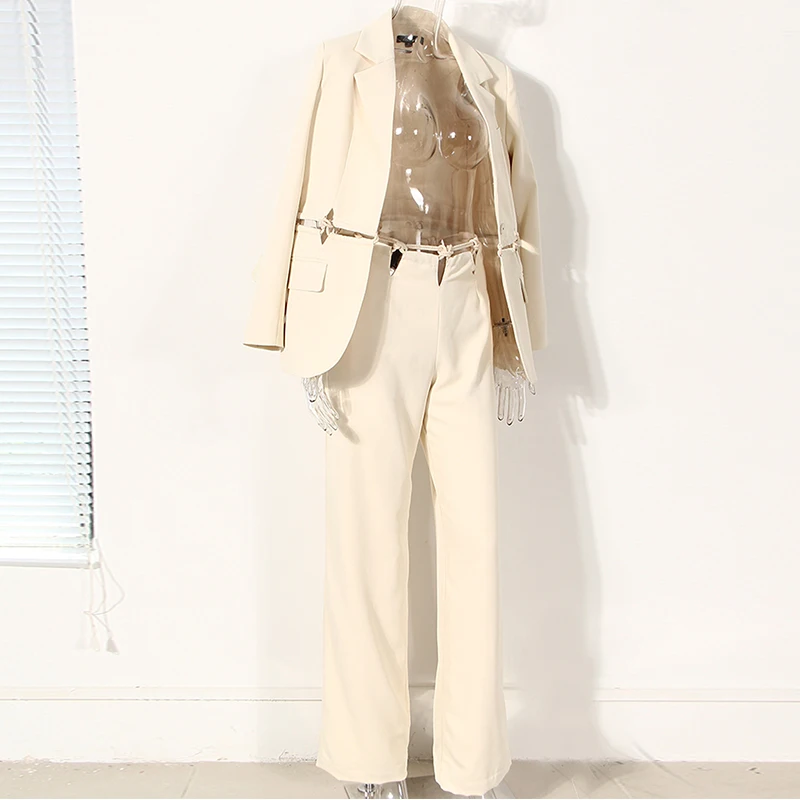 Женские брюки с широкими штанинами и высокой талией черные свободные в стиле High