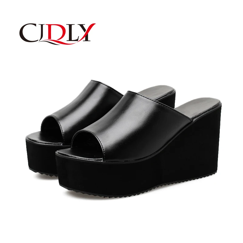 

CJDLY Summer Women Wedges Sandals Platform High Heels Fashion Open Toe Ladies Casual Slip On Female Shoes Comfortable