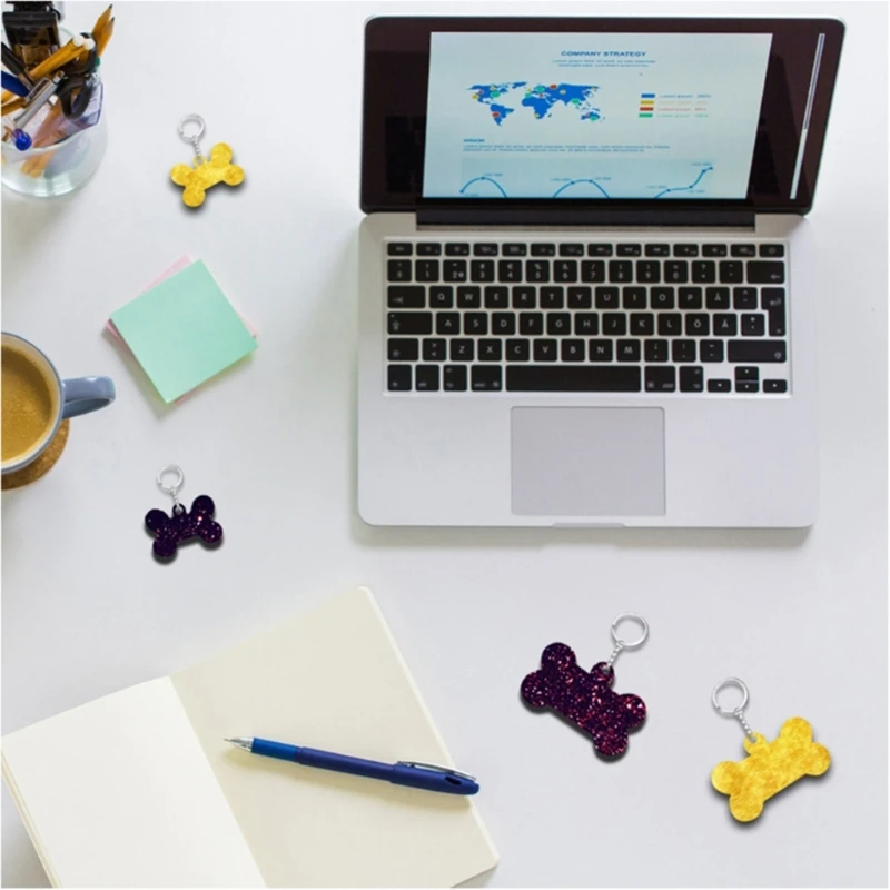 

4 Pcs Dog Paw Bone Keychain Epoxy Resin Mold DIY Crafts Jewelry Casting Tool Necklace Pendant Silicone Mould