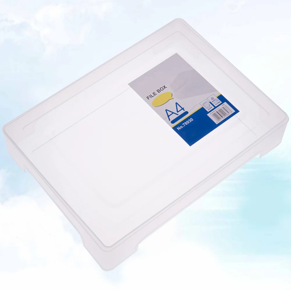 

A4 File Box Transparent File Box Folder Documents Box Document Organizer Paper File Folder Paper Folder
