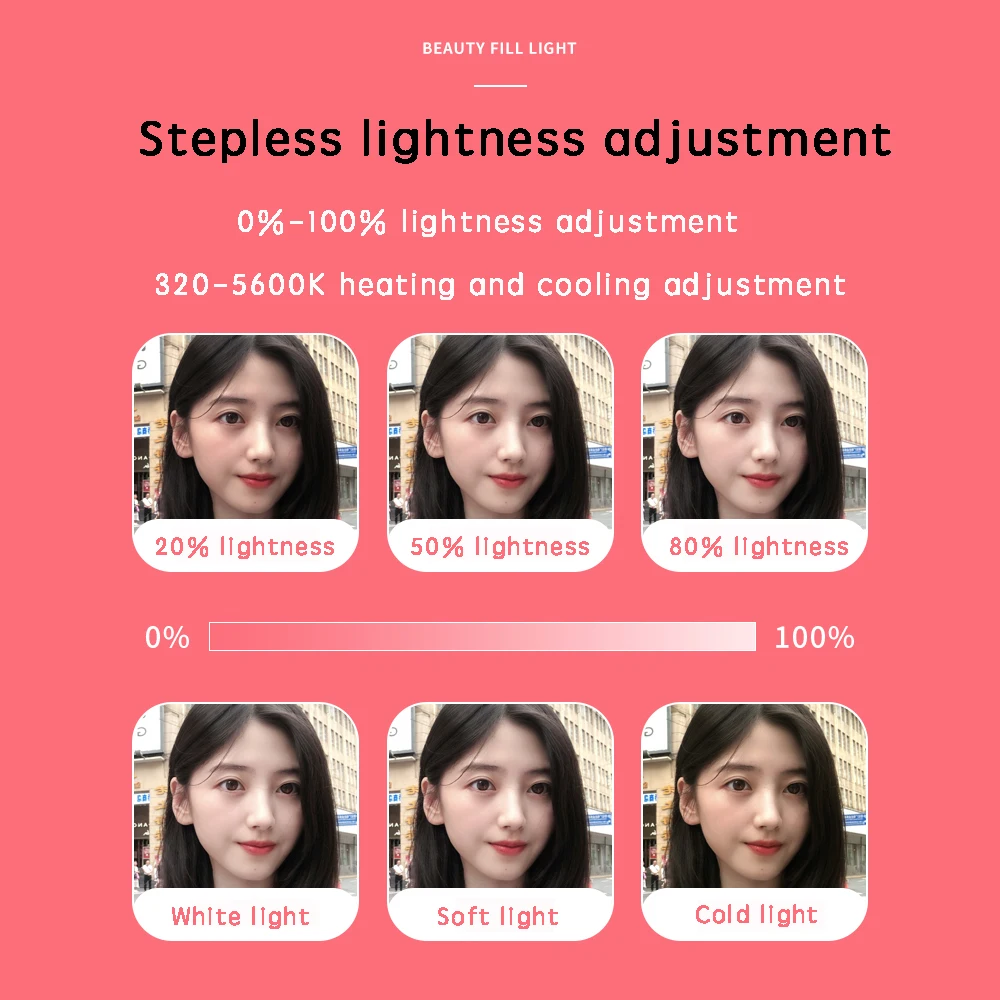 Кольцевой светильник SOLESTE 6 &quot10&quot с держателем для телефона подставкой прямого