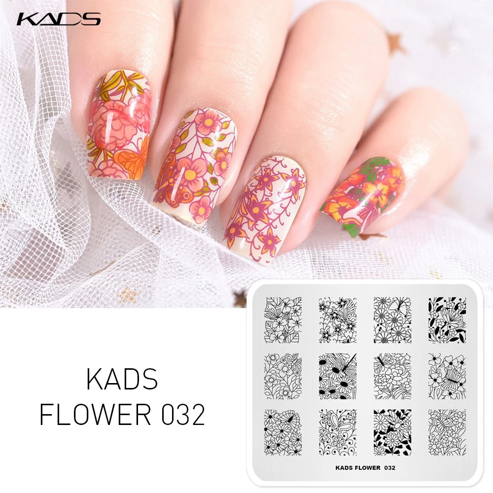 KADS цветок 032 симпатичный фотосессия шаблоны сделай сам украшения для ногтей