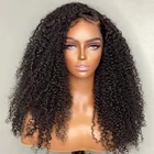 Курчавые вьющиеся передние парики из человеческих волос на сетке для чернокожих женщин 13x4 13x6 HD, прозрачные передние парики на сетке, 30 Дюймов, 10 А, стабилизированные волосы 3C