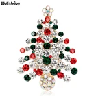 Очаровательные Стразы Wuli  baby, подарки на Рождество брошь с деревом булавка для женщин, мужчин, ювелирные украшения, подарки на новый год