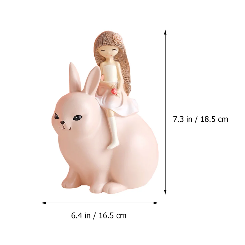 

1pc Household Resin Bunny Shaped Coin Pot Coin Storage Container for Home
