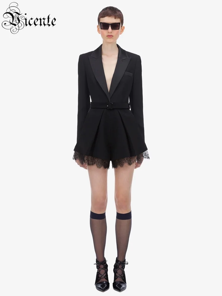 VC 2020 Бесплатная доставка новое модное кружевное лоскутное платье с поясом