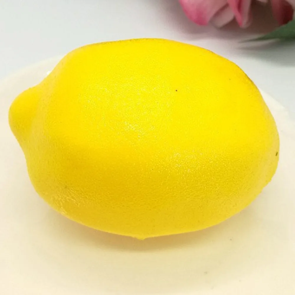 Искусственная Реалистичная муляж лимона желтый и зеленый поддельные