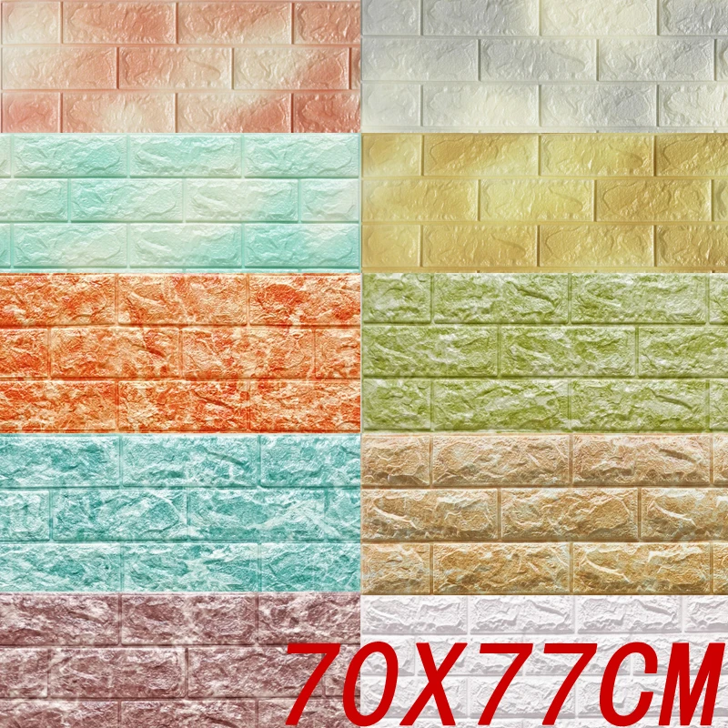 70*77 3D плиточная панель наклейка на стену DIY пенопластовые наклейки школа детский сад Настенные обои-покрытие детская спальня декор для гостиной