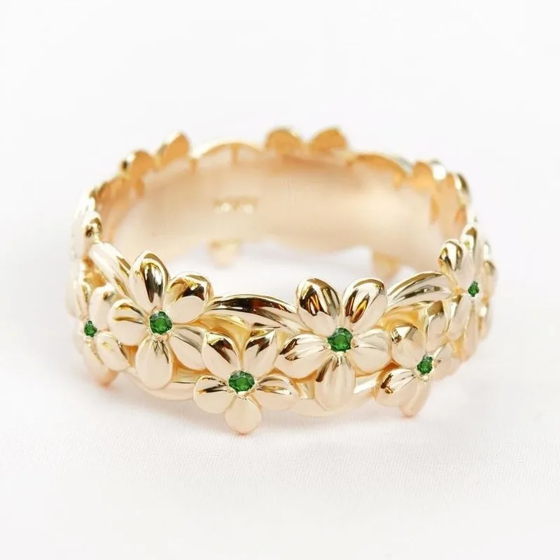 

Exquisite Flower Small Sunflower Ring Garland Shaped Rings Girls Green Stamen Flowers Ring Daisies Flowers Small Chrysanthemum